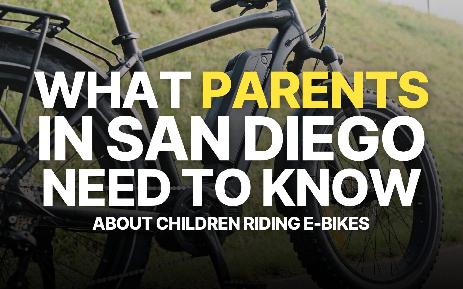 What Parents in San Diego Need to Know About Children Riding E-Bikes